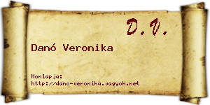 Danó Veronika névjegykártya